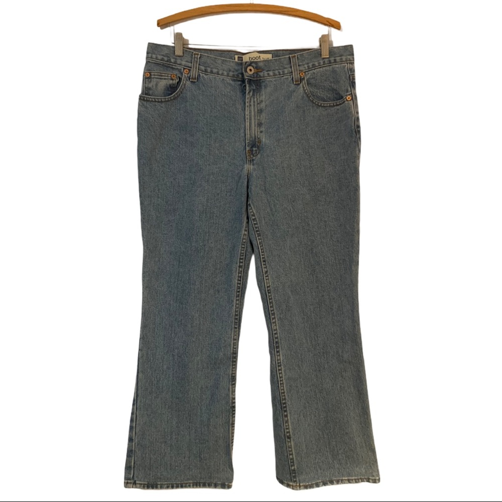 GAP Light Wash Bootcut Ankle Jeans Size 14 High Rise Classic Denim